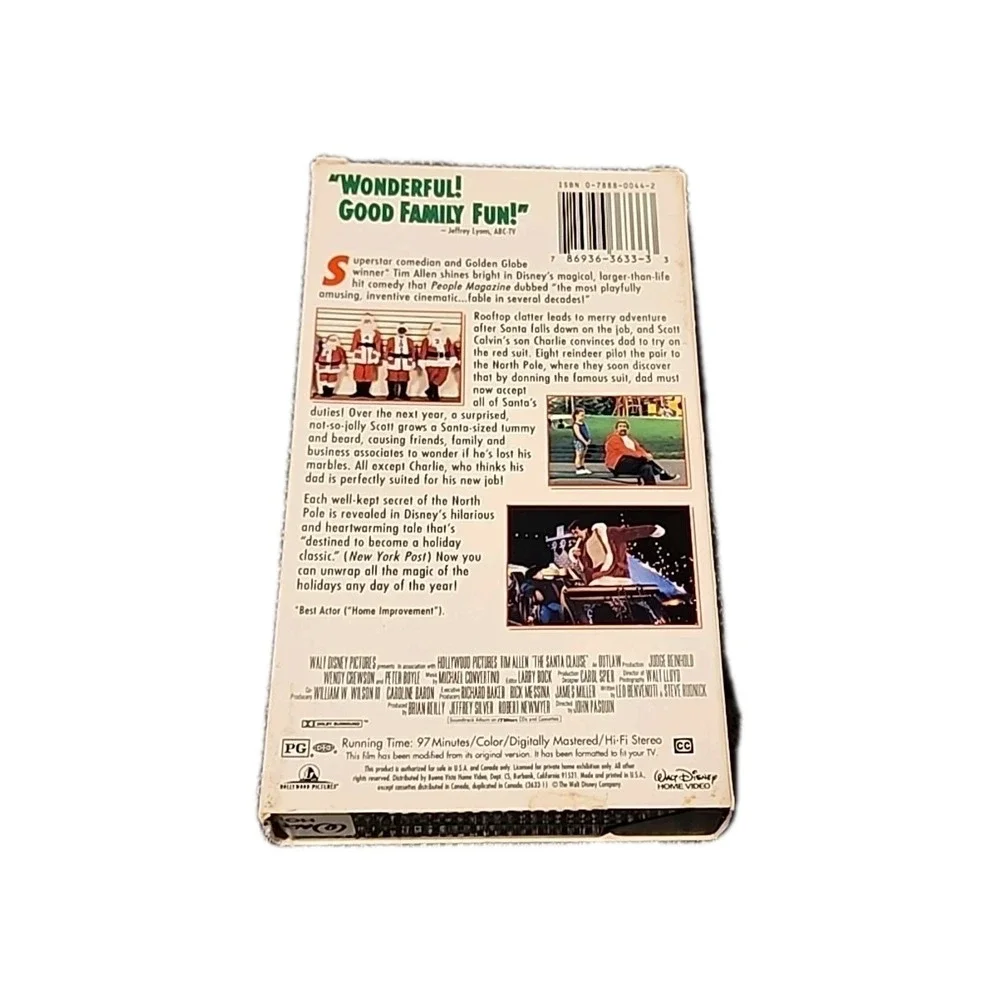 The Santa Clause (VHS, 1998) Tim‎ Allen, Christmas